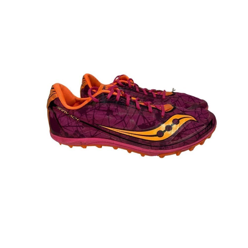 Saucony Shay XC4 Women Raspberry Orange Running Shoe Size 8.5‎